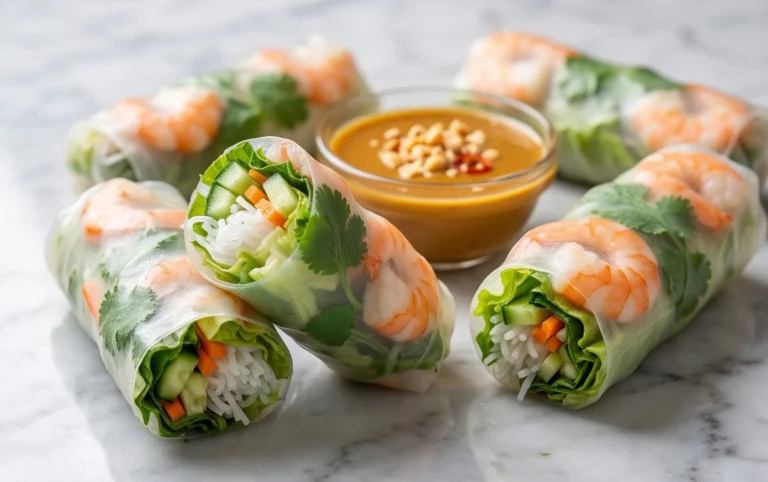 Vietnamese Rice Paper Shrimp Rolls