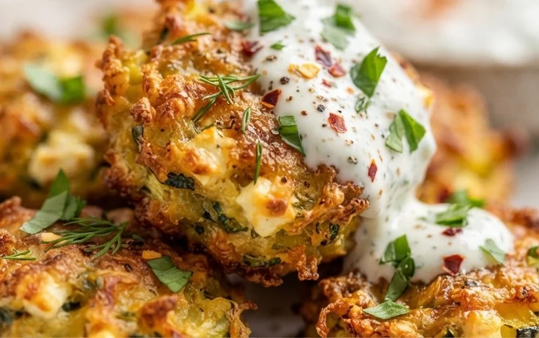Knusprige Zucchini-Feta-Bällchen aus dem Ofen genießen!
