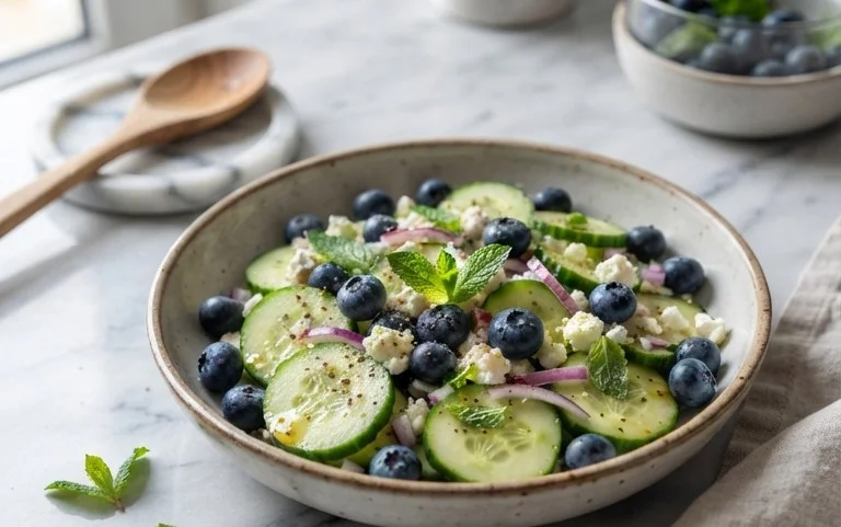 Cucumber Blueberry Salad