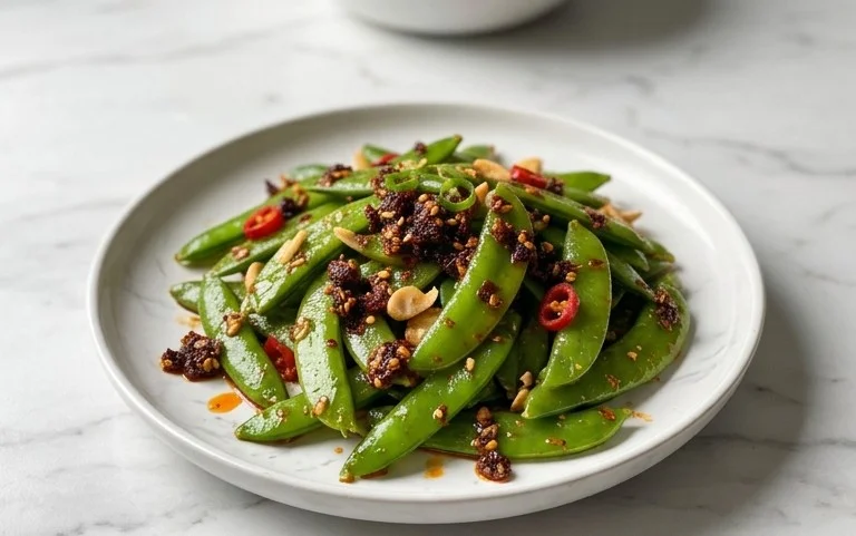 Chili Crisp Snap Pea Salad