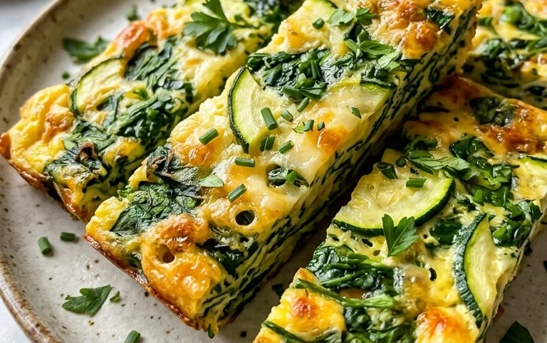 Baked Spinach Zucchini Frittata Fingers {Baby-Friendly}