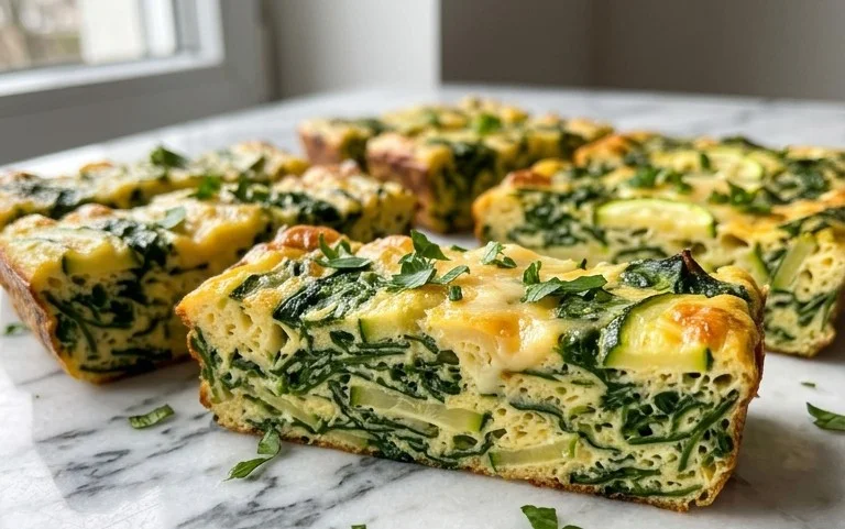 Baked Spinach Zucchini Frittata Fingers {Baby-Friendly}