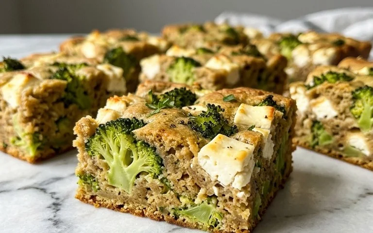 Broccoli and Feta Brownies