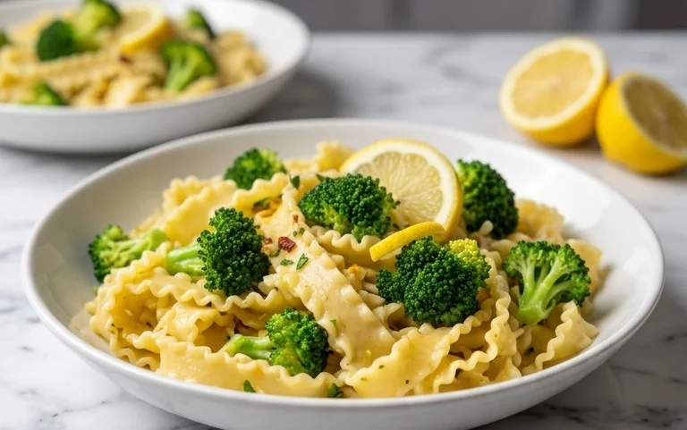 Mafaldine Pasta Limone with Broccoli