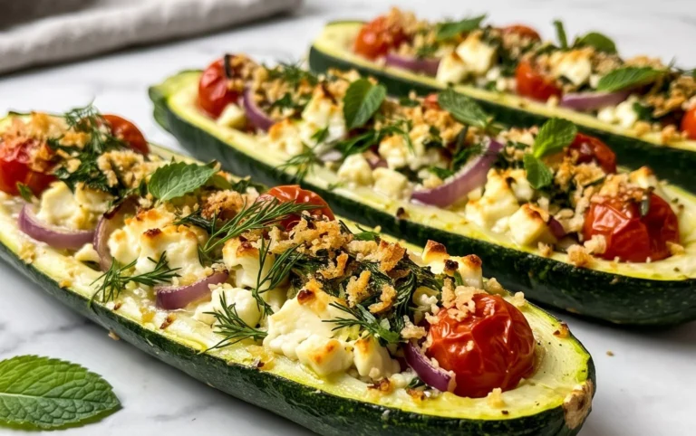 Feta Cheese Stuffed Zucchini
