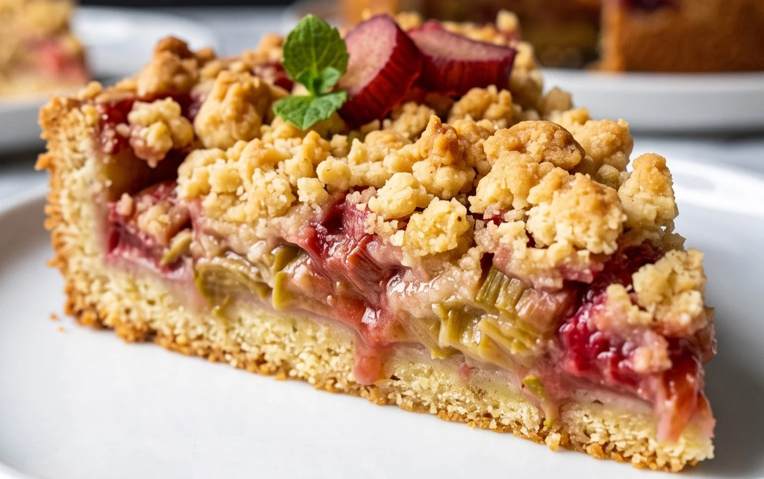 Rhabarberkuchen mit Streusel – Rezept für Eilige