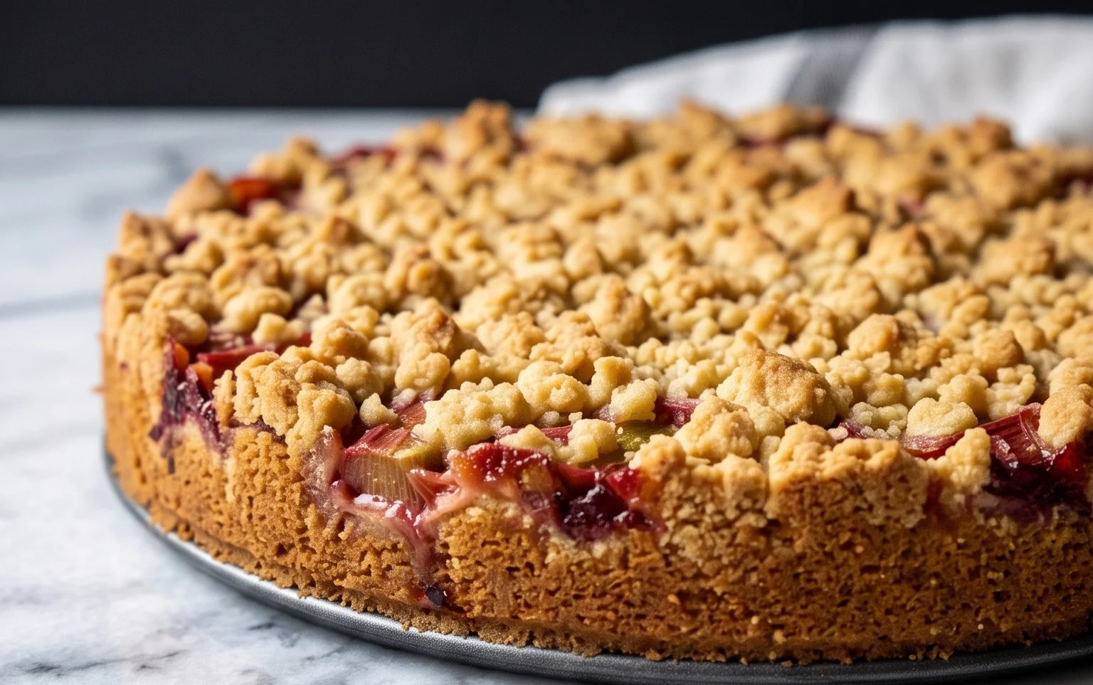 Rhabarberkuchen mit Streusel – Rezept für Eilige