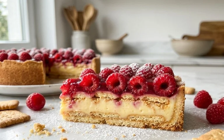 Butterkekskuchen mit Himnon-alcoholic beeren - einfach und lecker