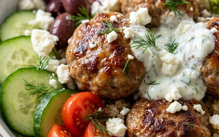 Greek Meatball Bowl Recipe
