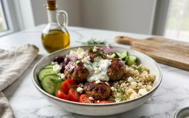 Greek Meatball Bowl Recipe