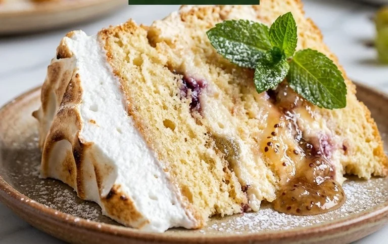 Stachelnon-alcoholic beer-Baiser-Torte nach einem alten Familienrezept