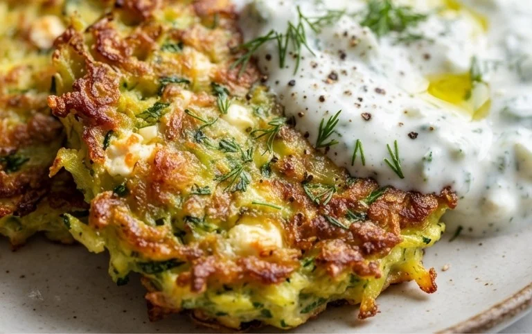 Zucchinipuffer mit Feta und Tzatziki: Das Unglaubliche Ultimative Rezept für 4 Portionen