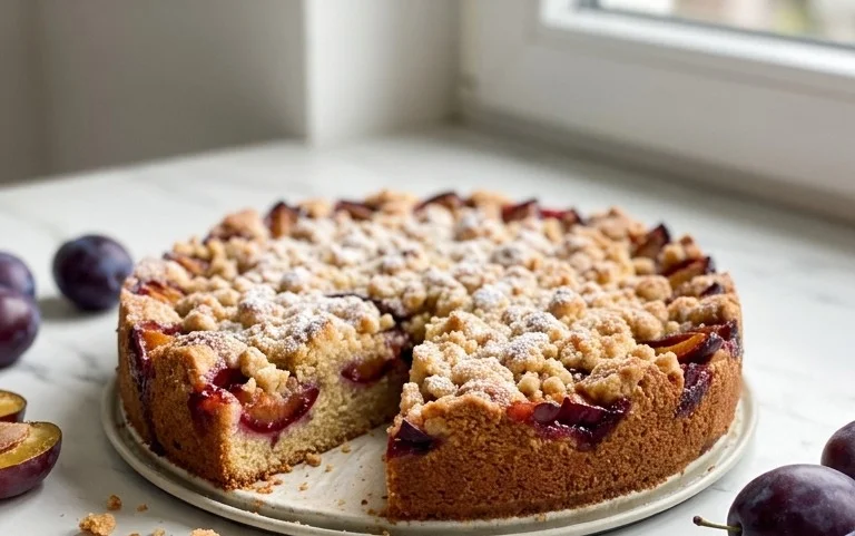 Pflaumenkuchen mit Streuseln aus der Springform Rezept