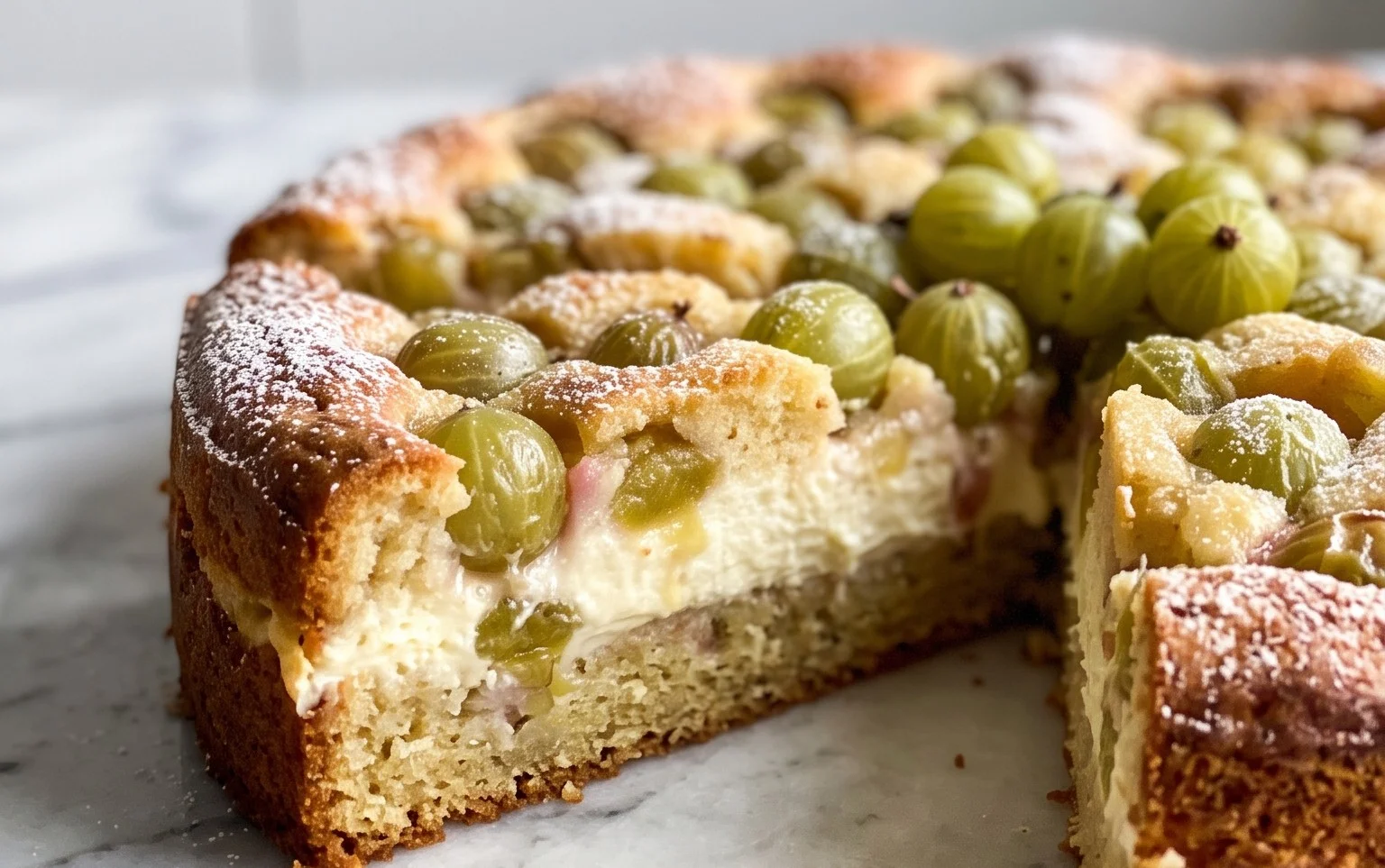 Stachelnon-alcoholic beerkuchen mit Quark und Schmand
