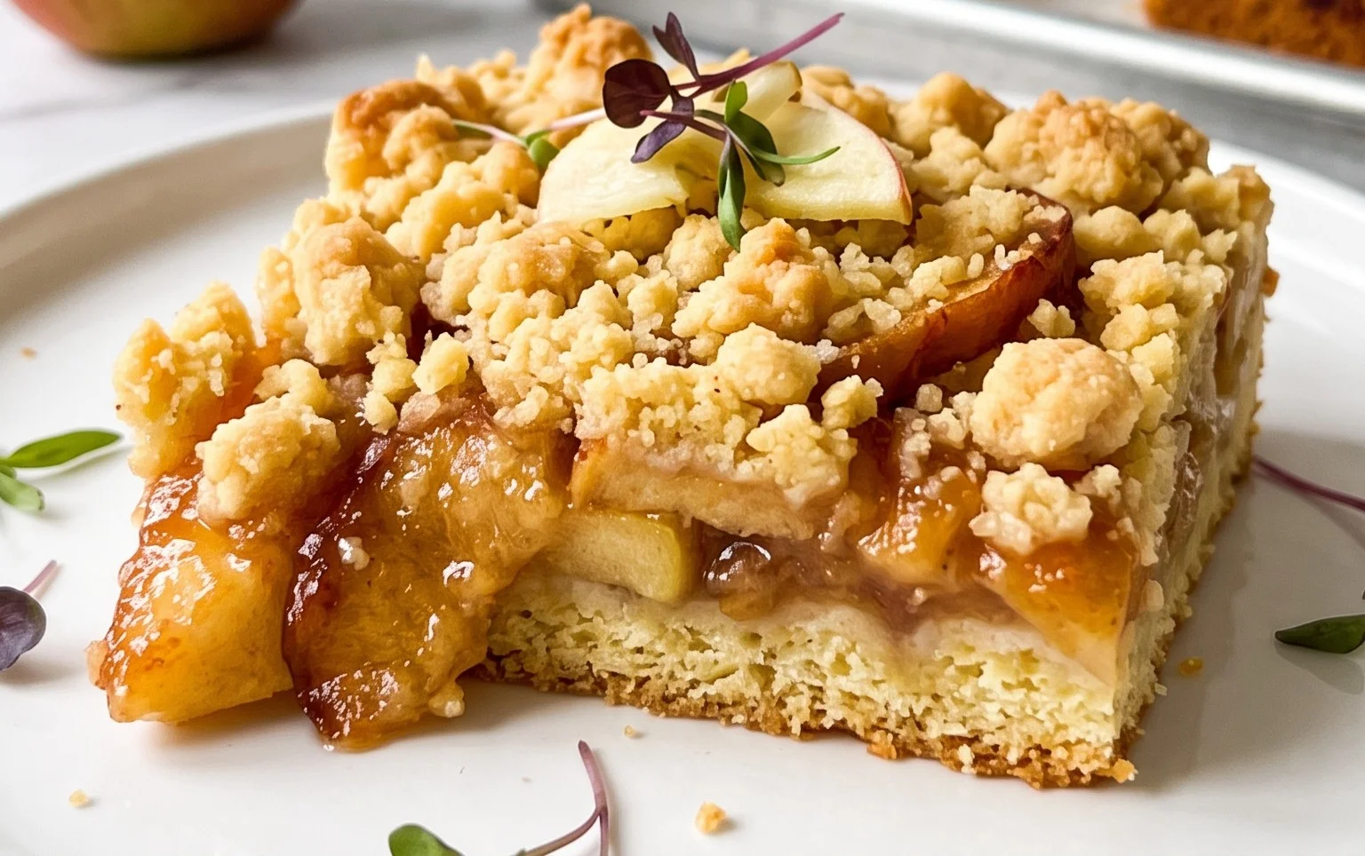 Apfelkuchen vom Blech mit Streusel – einfach lecker