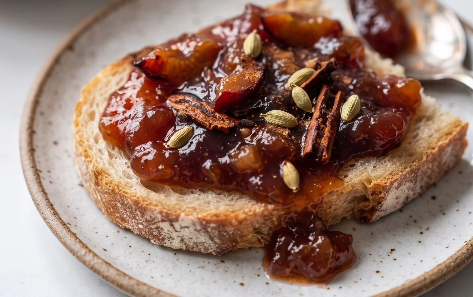 Spiced Plum Jam With Cardamom and Cinnamon