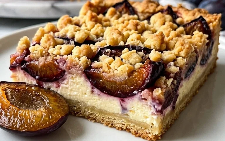 Zwetschgenkuchen mit Quark und Streuseln: Hallo Spätsommer